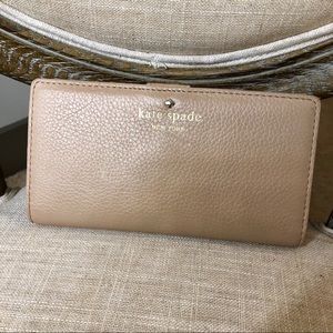 Beige Kate Spade Wallet